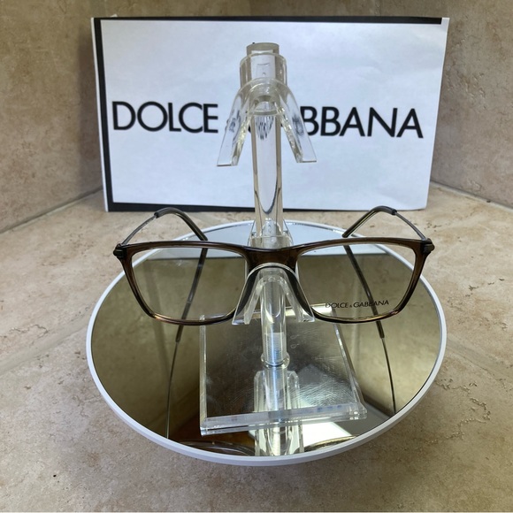 New Dolce & Gabbana Men’s Cafe Brown Eyeglasses. No case - Picture 4 of 11